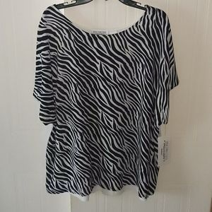 New Direction's Zebra Print Women's Blouse